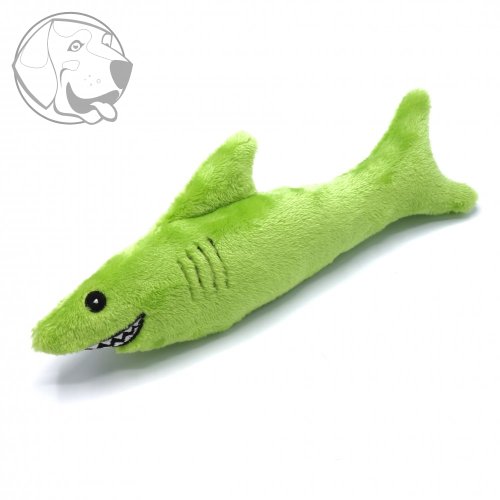 Hračka pro psa - Žralok (zelený) / pískací