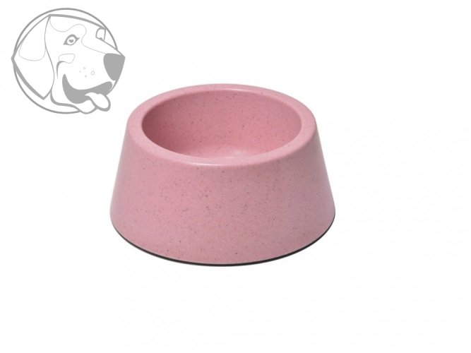Bambusová miska pro psa růžová kulatá 0,95 l