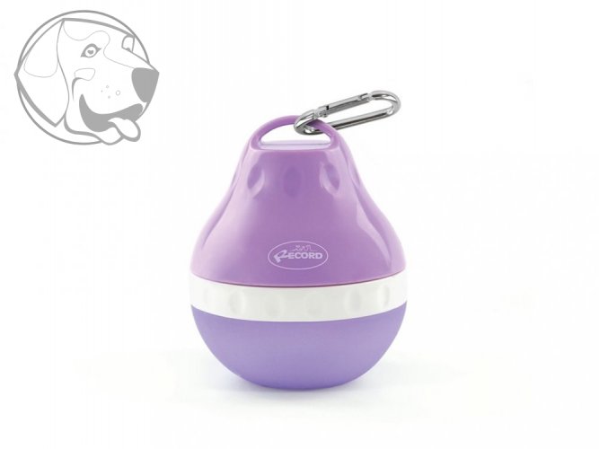 Cestovní láhev na vodu pro psa s miskou malá fialová 160 ml