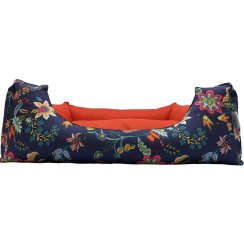 Pelech pro psy Flowee Red* 60cm x 50cm x 20cm s polštářem