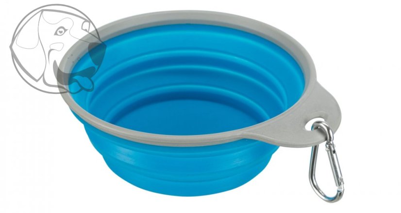 Cestovní silikonová miska s pevným okrajem 0,5 l/14 cm