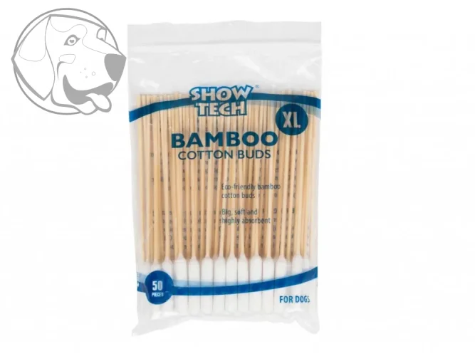 Vatové tyčinky Show Tech Bamboo Cotton Buds 50 ks vel. XL