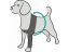 Pooperační ochranné oblečení na přední nohu psa - Délka návleku / obvod hrudníku: 35 cm délka / 64-84cm obvod hrudníku