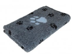 Originál VetBed deka pro psa, modrá- motiv tlapky černá/modrá, protiskluzová  100 cm x 75 cm