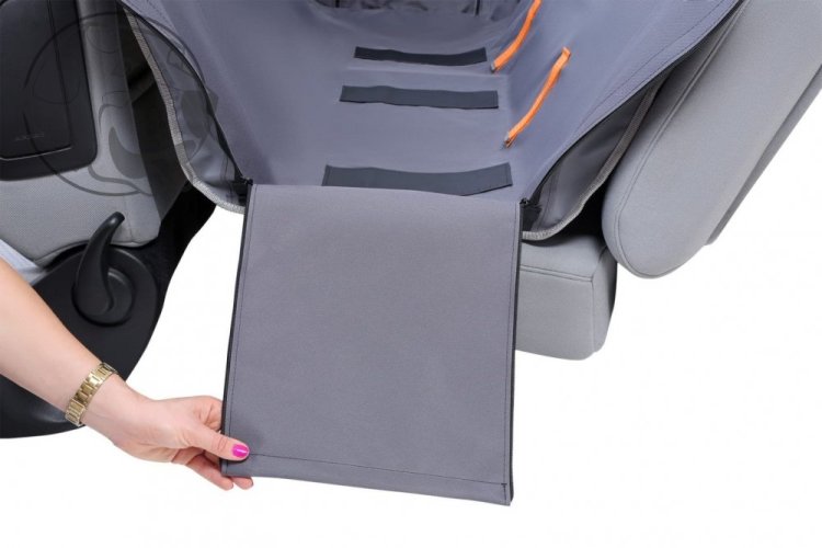 Ochranný kryt pro přepravu psů Anti Slip s bočnicemi na zip - M  133cm x 157cm - Barva: šedá
