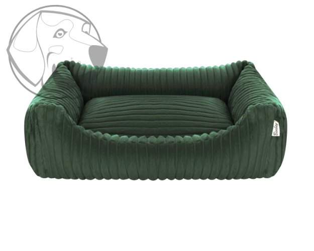 Pelech pro psy stříbrně zelený 80 cm x 60 cm x 21 cm
