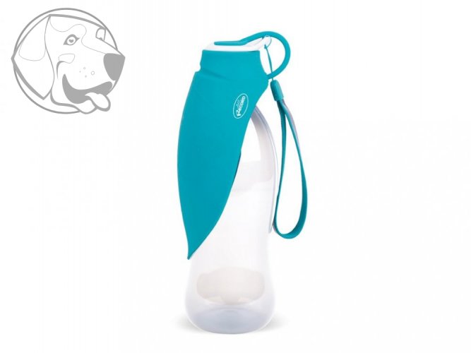 Cestovní láhev na vodu pro psa s překlápěcí miskou 400 ml