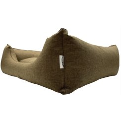 Pelech pro psy LUX Caramel s polštářem 60cm x 50cm x 20cm