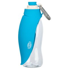 Láhev na vodu se sklopnou silikonovou miskou, 0.55 l, plast/silikon