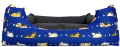 Pelech pro psa Dog Blue s polštářem 80 cm x 70 cm