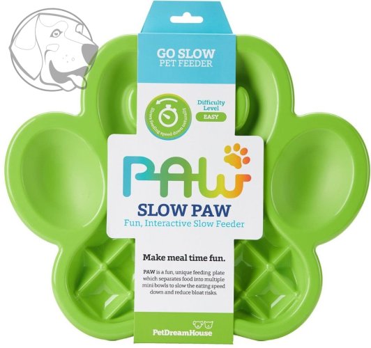 PetDreamHouse zpomalovací miska Paw Slow Feeder – zelená