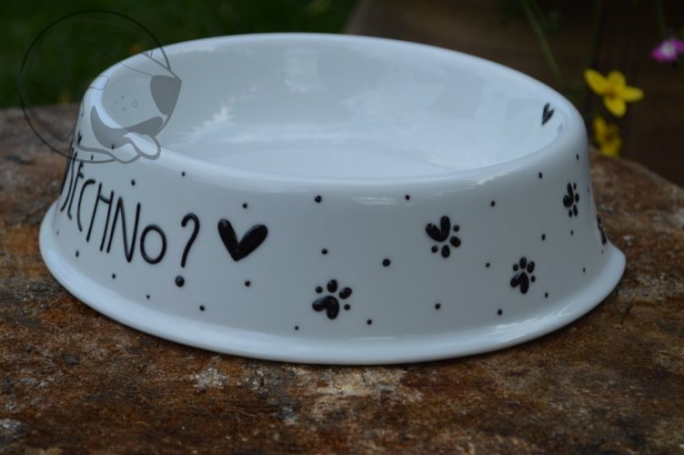 Porcelánová miska pro psy ,, To bylo všechno? "