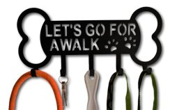 Kovový věšák kostička ,, Lets go for a walk" 32x15cm