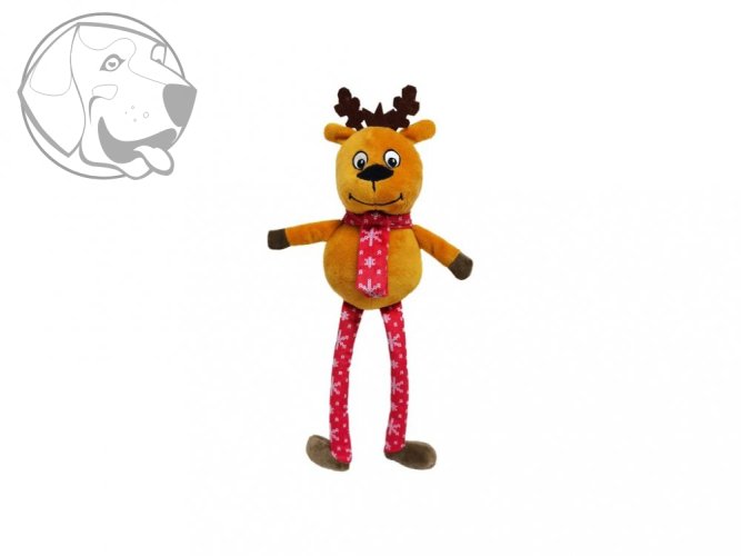 Plyšová pískací hračka pro psa sobík