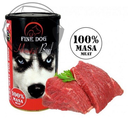 FINE DOG 1200G HOVĚZÍ 100% MASA