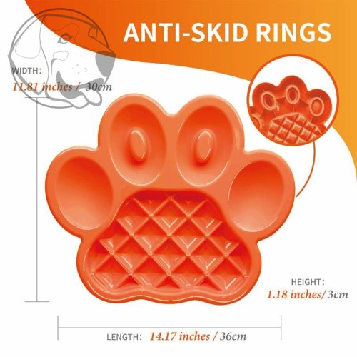 PetDreamHouse zpomalovací miska Paw Slow Feeder – oranžová