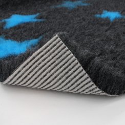 Originál VetBed deka pro psa grafit- modrá hvězda, DELUXE / protiskluzová, 100 cm x 75 cm