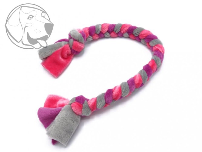 Plyšové přetahovadlo pro psy – střední, 50 cm / barvy ,,holčičí"