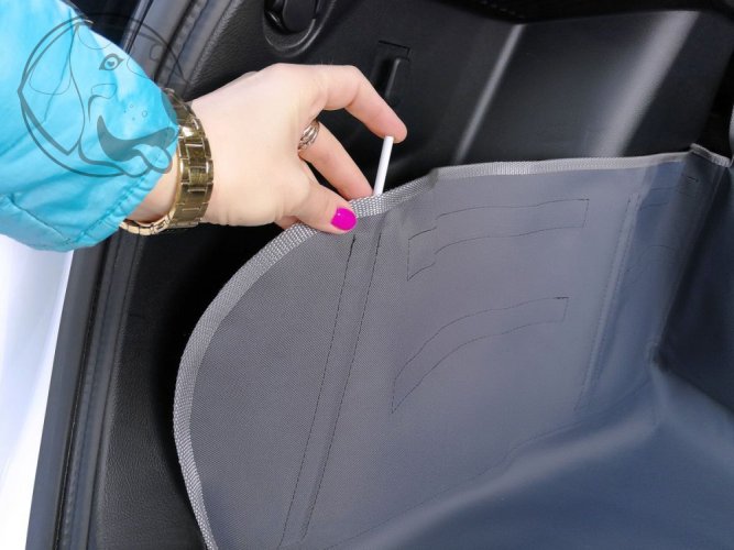 Ochranný kryt pro přepravu psů Kardibag Protect Plus s překrytím - černý L