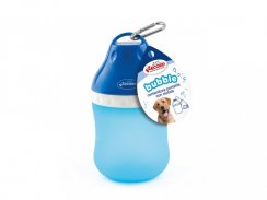 Cestovní láhev na vodu s miskou pro psa velká modrá 400 ml