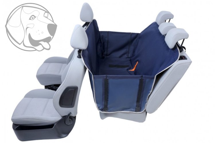 Ochranný kryt pro přepravu psů Anti Slip s bočnicemi na zip - M  133cm x 157cm - Barva: šedá