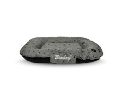 Pelech pro psa ČERNÉ TLAPKY - ŠEDÝ 100 cm x 70 cm