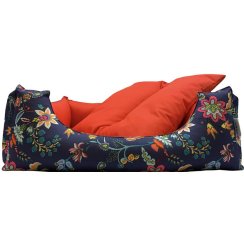Pelech pro psy Flowee Red* 60cm x 50cm x 20cm s polštářem