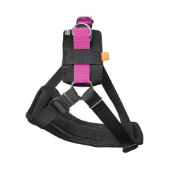 SET - Bezpečnostní pás (postroj + vodítko pro psa), velikost XL / růžový