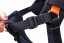 SET - Bezpečnostní pás (postroj + vodítko pro psa), velikost XL - Barva: Černo - oranžová