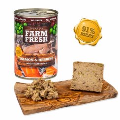 Farm Fresh Salmon and Herring with Cranberries ( losos s brusinkami a hráškem) 375 g