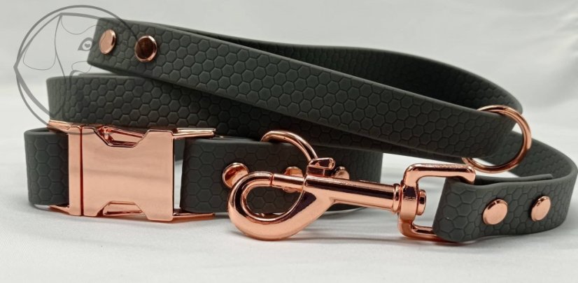 OBOJEK HEXA 25 MM  EXCLUSIV RŮŽOVÝ TROJZUBEC - Velikost obojku: Malý, Barva obojku: Růžová