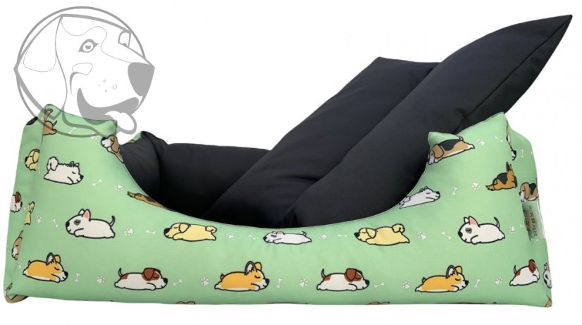 Pelech pro psa Dog Pistachio 60cm x 50cm s polštářem