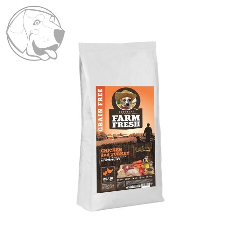 Chicken and Turkey Active/Puppy Grain Free 15 kg