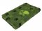 Originál VetBed deka pro psa, zelená- motiv tlapky černá/zelená, protiskluzová,  150 cm x 100 cm