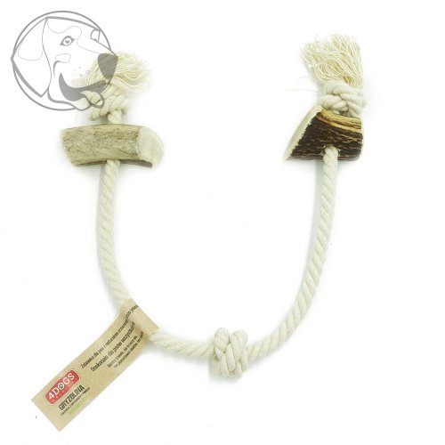 4DOGS Jelení paroží pro psy na laně String Double ,,M"