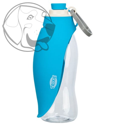 Láhev na vodu se sklopnou silikonovou miskou, 0.55 l, plast/silikon