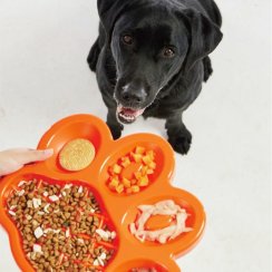PetDreamHouse zpomalovací miska Paw Slow Feeder – oranžová