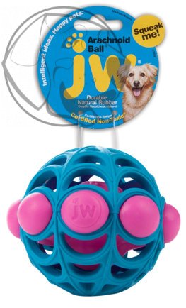 JW Pískací míček Arachnoid Medium - Barva: Růžová