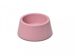 Bambusová miska pro psa růžová kulatá 0,95 l
