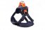 SET - Bezpečnostní pás (postroj + vodítko pro psa), velikost XL - Barva: Černo - oranžová