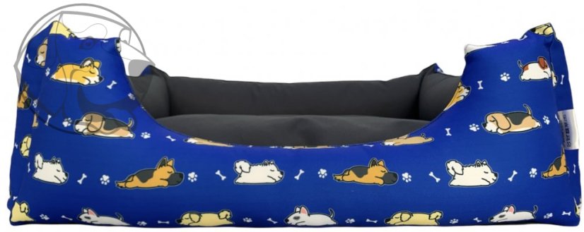 Pelech pro psa Dog Blue s polštářem 80 cm x 70 cm