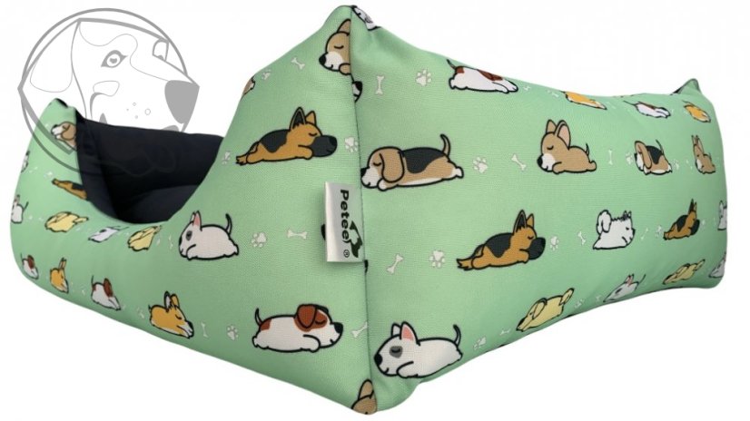 Pelech pro psa Dog Pistachio 60cm x 50cm s polštářem