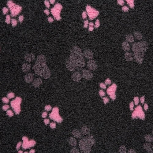 Originál VetBed deka pro psa grafit- packy růžové, DELUXE / protiskluzová, 150 cm x 100 cm