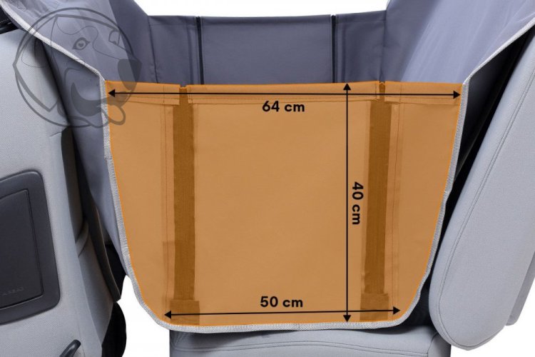 Ochranný kryt pro přepravu psů Anti Slip s bočnicemi na zip - M  133cm x 157cm - Barva: šedá