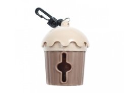 Zásobník na sáčky pro psy na výkaly muffin / růžový vršek
