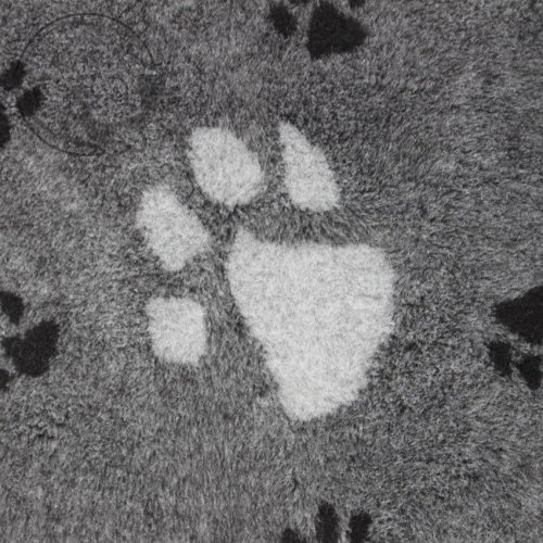 Originál VetBed deka pro psa, protiskluz, šedá- motiv tlapky/černé 75 cm x 50 cm