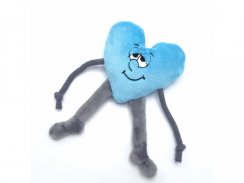 Srdíčko – pískací hračka pro psa / modrá