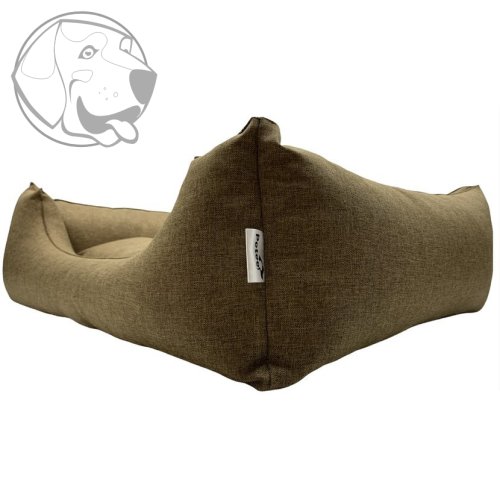 Pelech pro psy LUX Caramel s polštářem 60cm x 50cm x 20cm