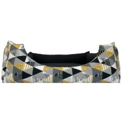 Pelech pro psy Triangl Black 60cm x 50cm x 20cm s polštářem