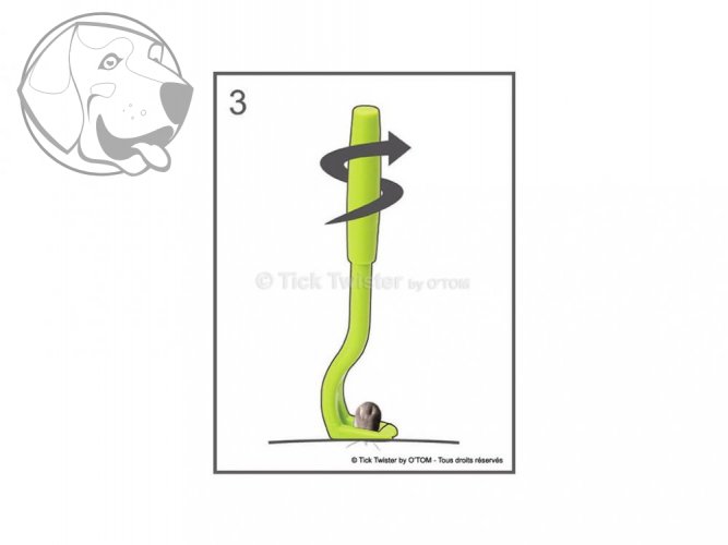 Odstraňovač klíšťat O´TOM Thick Twister - Barva: Fialová